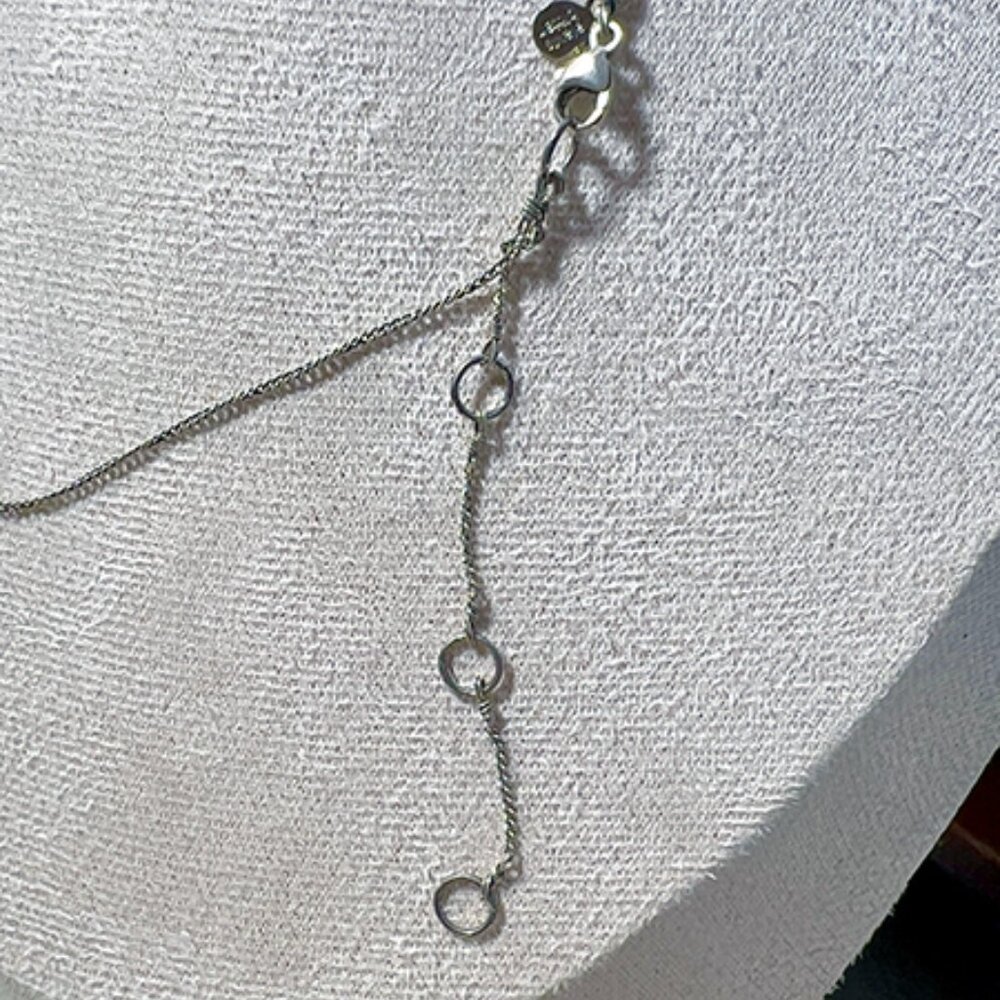 Alexis Bittar | Silver Crystal Crescent Moon Necklace Pendant - Picture 4 of 5